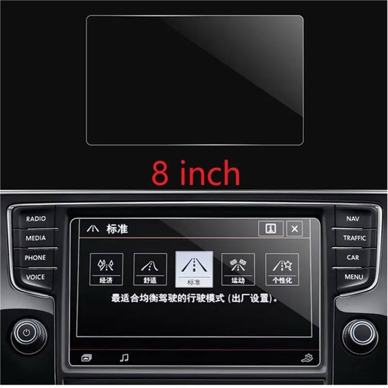 GPS-Displayschutz Für VW Für Tiguan Für Mk2 2016 2017 2018 Zubehör Auto GPS Navigation Gehärtetem Glas Screen Protector Stahl Portective Film GPS-Navigations-Displayschutz(8 inch) von MWCMAMBG