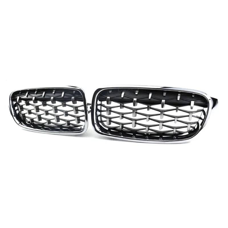 Kühlergrill Vorne Für 3er Für F30 F31 F35 2011-2016 2017 2018 2019 Diamant-Frontstoßstangen-Nierengrill Doppellamellen-Rennsportgrill Front Kühlergrille(Sliver) von MWCMAMBG