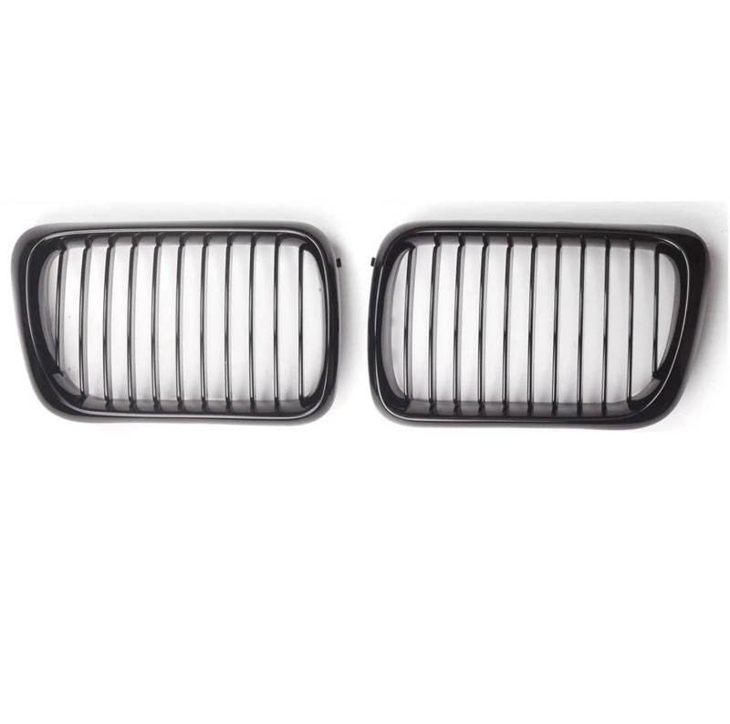 Kühlergrill Vorne Für E36 LCI 1996-1999 2-teilig Double Line Style Auto-Front-Racing-Kinde-Gitter Doppellamellen Obere Gitter 51138195151 Front Kühlergrille von MWCMAMBG