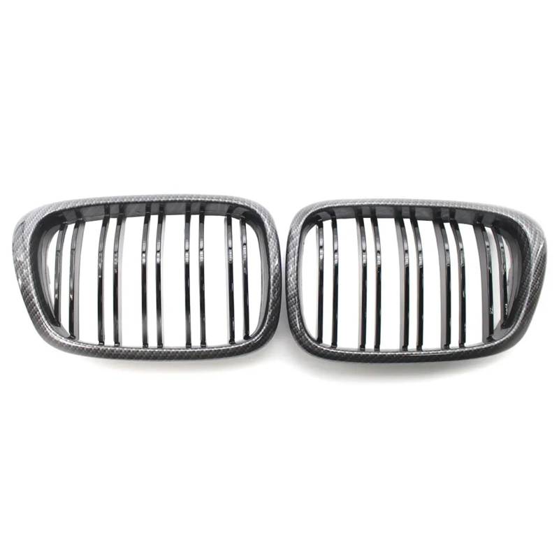 Kühlergrill Vorne Für E39 525 528 530 535 Für M5 1997 1998 1999 2000 2001 2002 2003 Vorne Mitte Matt Schwarz Breite Niere Haube Grille Grill Front Kühlergrille(Carbon-Fiber) von MWCMAMBG