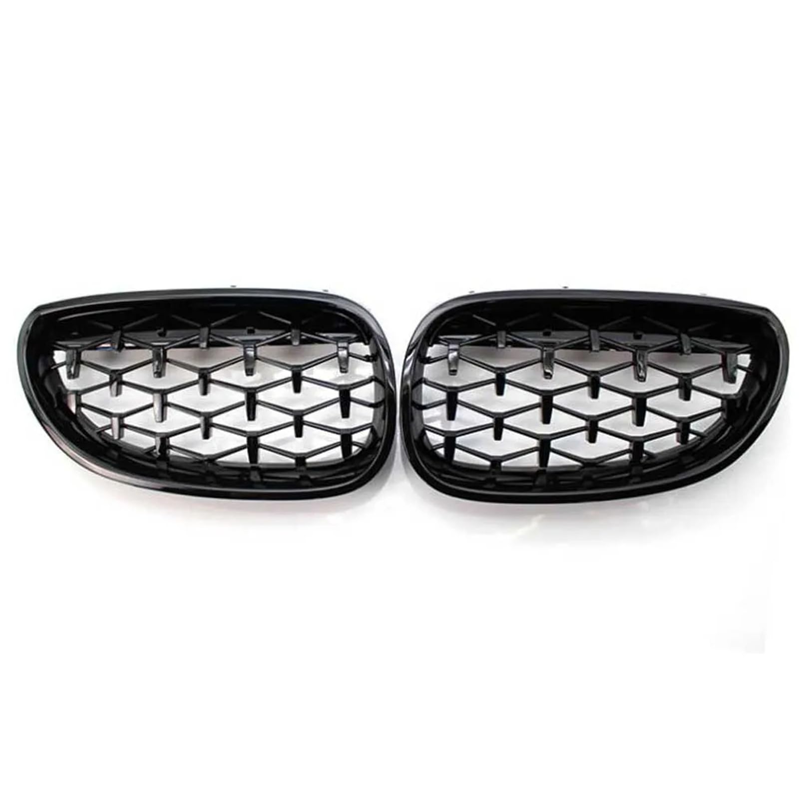 Kühlergrill Vorne Für E60 E61 Für 5 Serie 2003 2004 2005 2006 2007 2008 2009 Auto Racing Grill Vorne Niere Grill Chrom Auto Front Kühlergrille(Schwarz) von MWCMAMBG