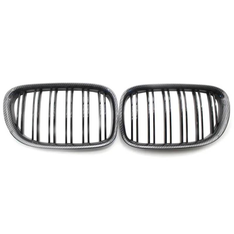 Kühlergrill Vorne Für F01 F02 F03 F04 740i 750i Für 7er 2009-2015 EIN Paar Glänzend Schwarze Nierengrills Für Die Autofront Front Kühlergrille(Carbon-Fiber) von MWCMAMBG