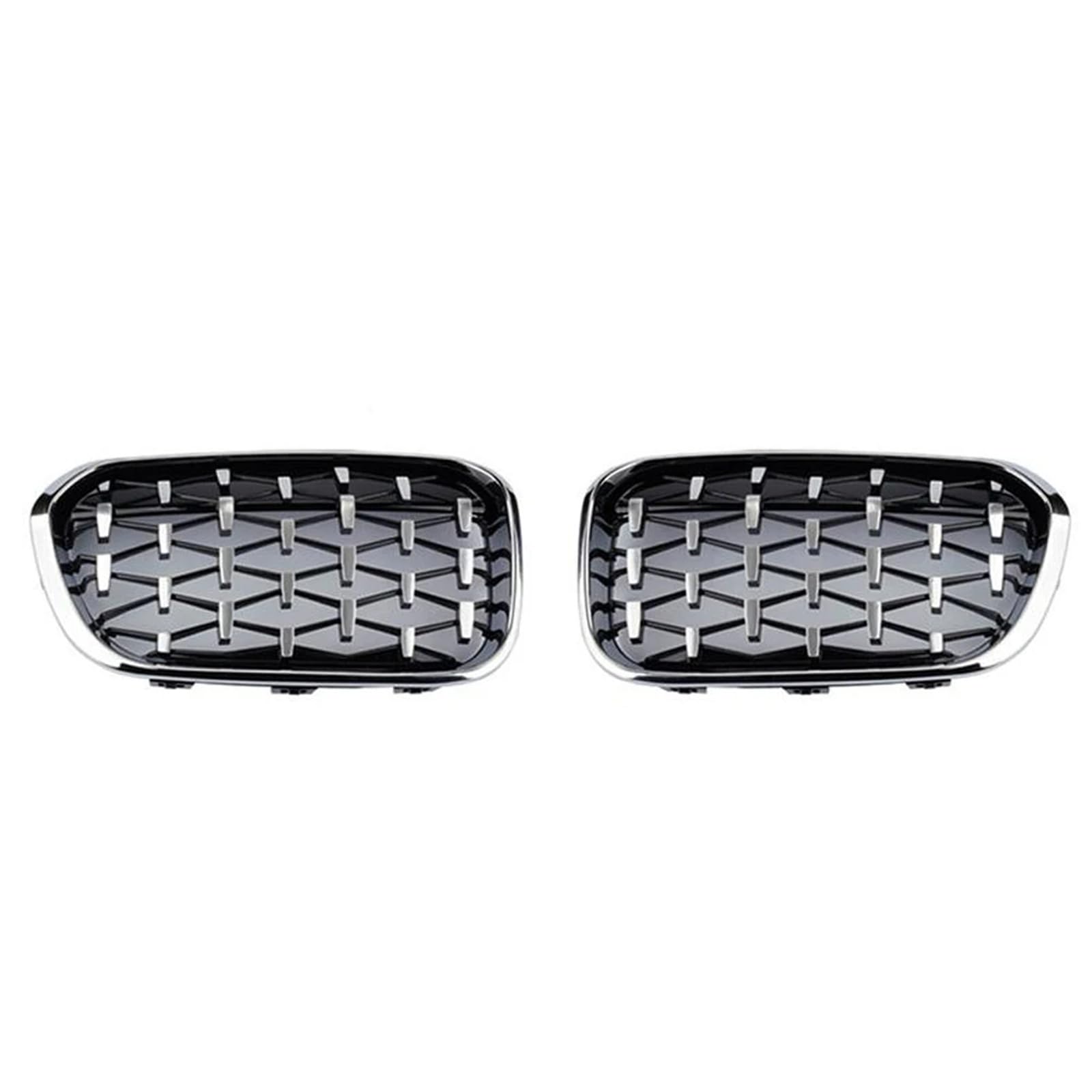 Kühlergrill Vorne Für F20 F21 2015 2016 2017 2018 2019 118i 120i 125i M140i Frontgrill Glanz Schwarz Silber Grills Auto Frontgrills Front Kühlergrille(Silber) von MWCMAMBG