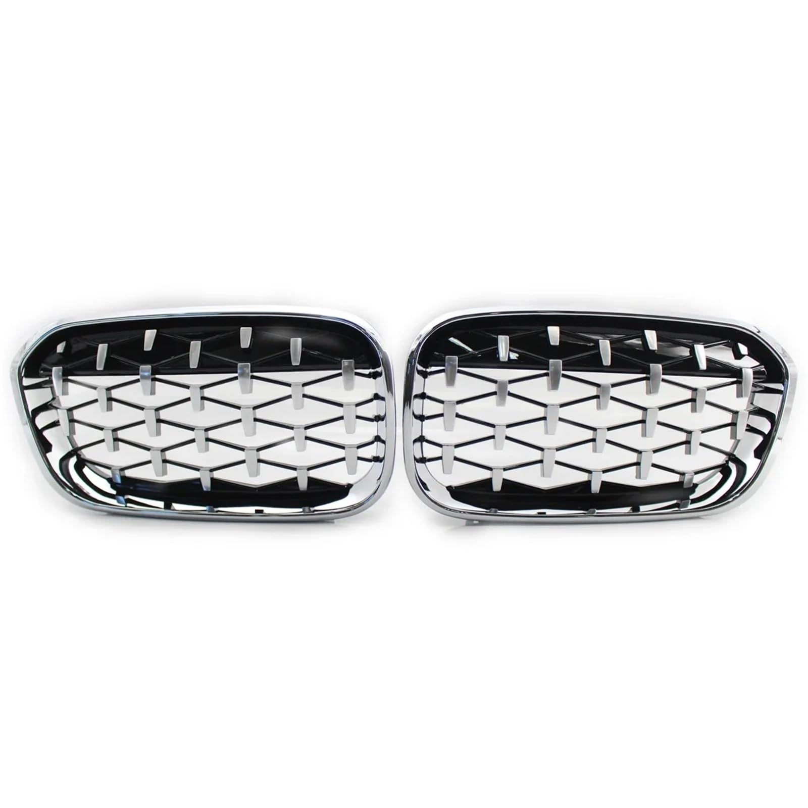 Kühlergrill Vorne Für F20 F21 2015 2016 2017 2018 2019 Für 118i 120i 125i M140i 1 Paar Diamant Stil Front Stoßstange Kühlergrill Front Kühlergrille(Full-Silver) von MWCMAMBG