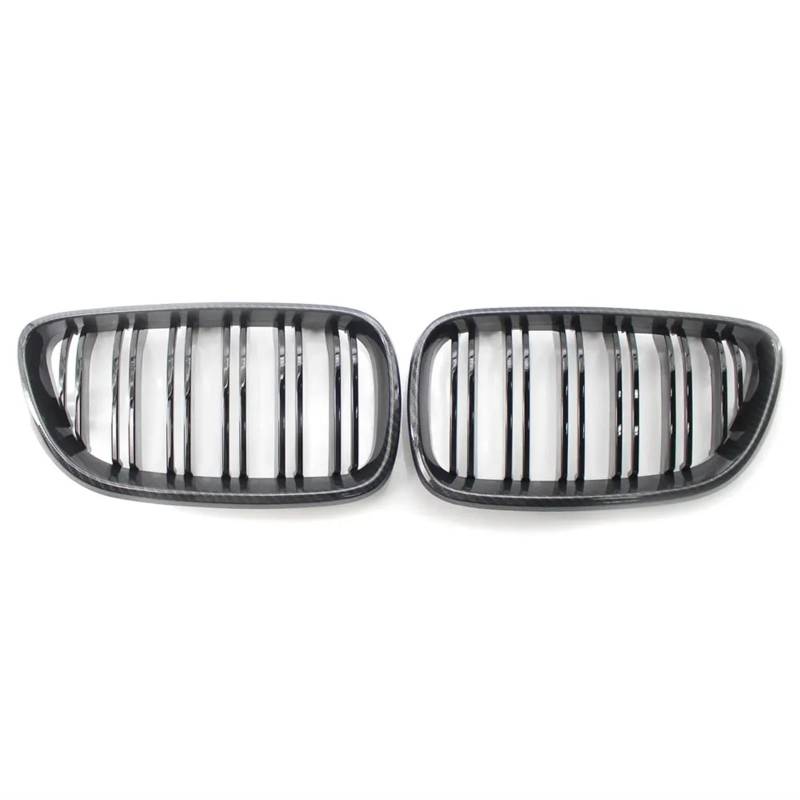 Kühlergrill Vorne Für F22 F23 Für M2 2014 2015 2016 2017 2018 Kohlefaserfarbe Doppellamellen-Fronthaube Nierengitter Grill Kompatibel Front Kühlergrille(Carbon-Fiber) von MWCMAMBG