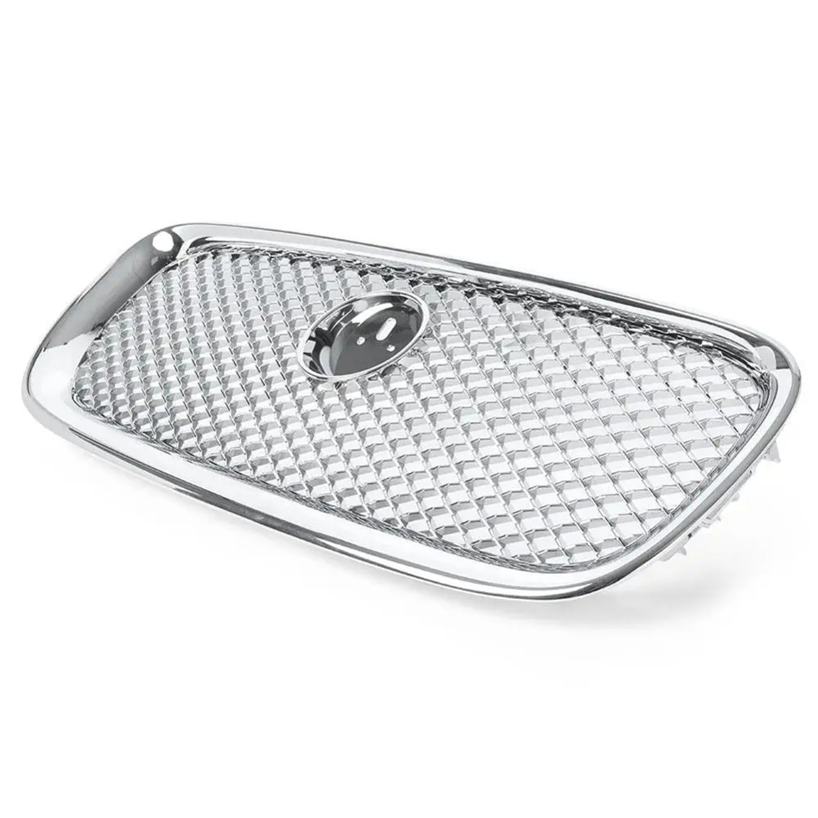 Kühlergrill Vorne Für Jaguar Für XF Für XFR Für X250 2012 2013 2014 2015 Auto Front Racing Grill Oberen Mesh Grille Mit Emblem Front Kühlergrille(Silber) von MWCMAMBG