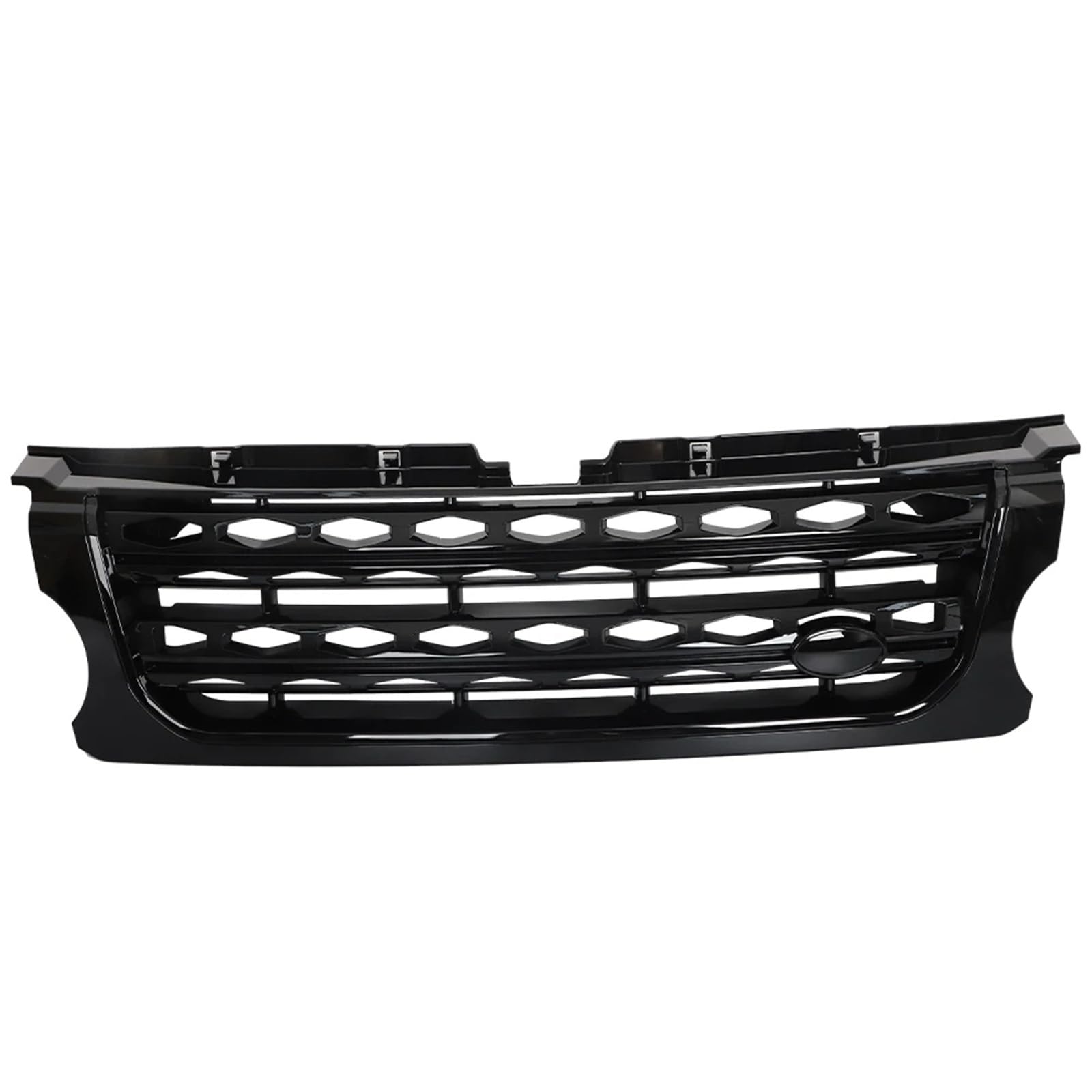 Kühlergrill Vorne Für Land Für Rover Für Discovery 4 Für LR4 2014-2016 Für L319 Kühlergrill Auto Frontstoßstange Mittelfeld Oberer Renngrillschutz Front Kühlergrille(All-Black) von MWCMAMBG