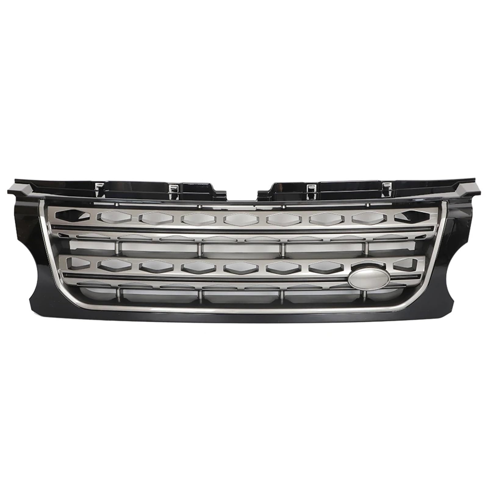 Kühlergrill Vorne Für Land Für Rover Für Discovery 4 Für LR4 2014-2016 Für L319 Kühlergrill Auto Frontstoßstange Mittelfeld Oberer Renngrillschutz Front Kühlergrille(Black-Gray) von MWCMAMBG