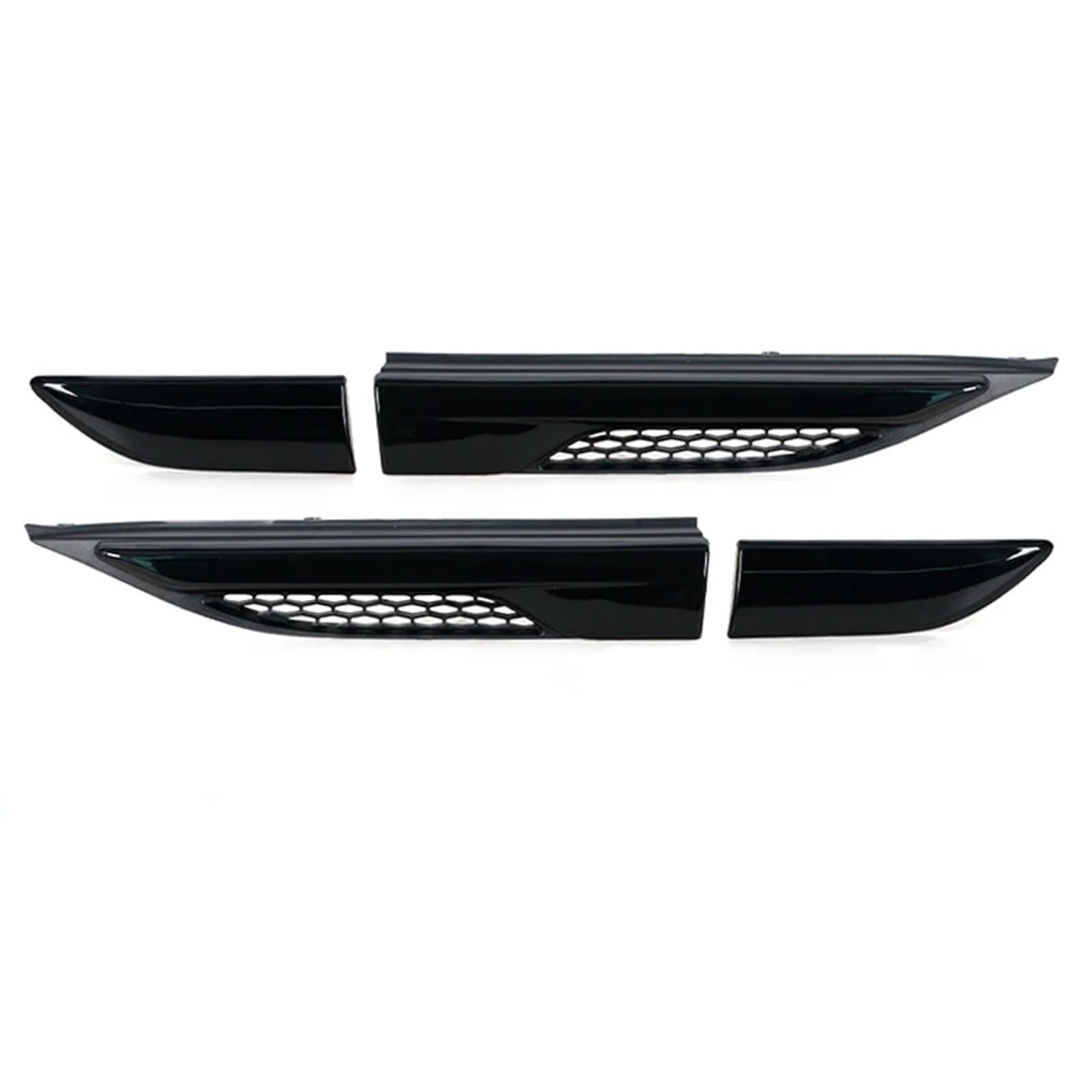 Kühlergrill Vorne Für Land Für Rover Für Range Für Rover Für Evoque 2011-2019 Vordertür Kotflügel Seitengitterplatte Luftauslassform Abdeckleiste Front Kühlergrille(Black-Set) von MWCMAMBG