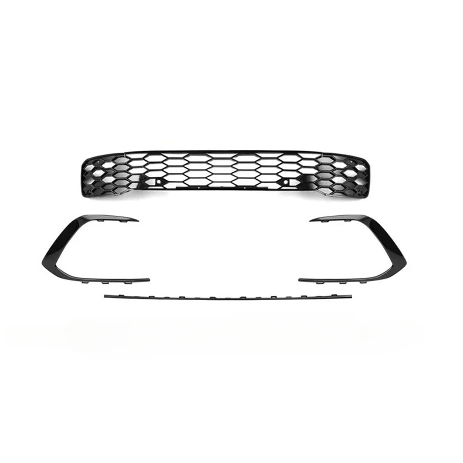 Kühlergrill Vorne Für VW Für Golf 8 Für Mk8 Für Line 2020 2021 2022 2023 2024 Kühlergrill Nebelscheinwerfer Dekoration Sport Body Kit Front Kühlergrille(Six-Piece-Set) von MWCMAMBG