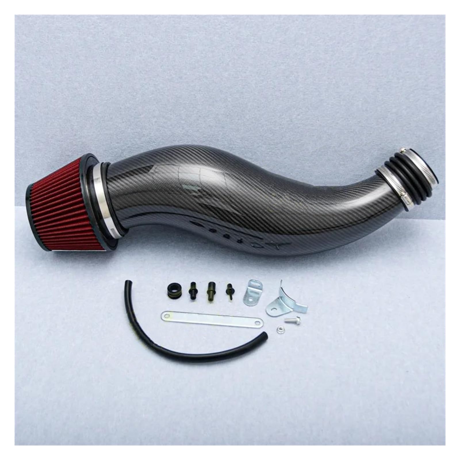 Lufteinlass Auto Luftansaugrohr Carbon Fiber Air Intake Rohr Kit Mit Rot Luftfilter Für Civic 1992-2000 EG EK Ansaugschlauch Ansaugrohr(Red air Filter) von MWCMAMBG