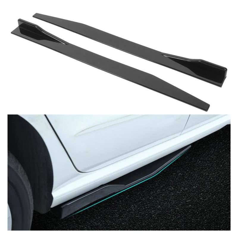 Seitenleisten Satz 2 Stück Auto-Seitenschweller-Splitter Lippe Winglet-Diffusor 120 cm Glänzend Schwarz Universell Winglet Diffusor von MWCMAMBG