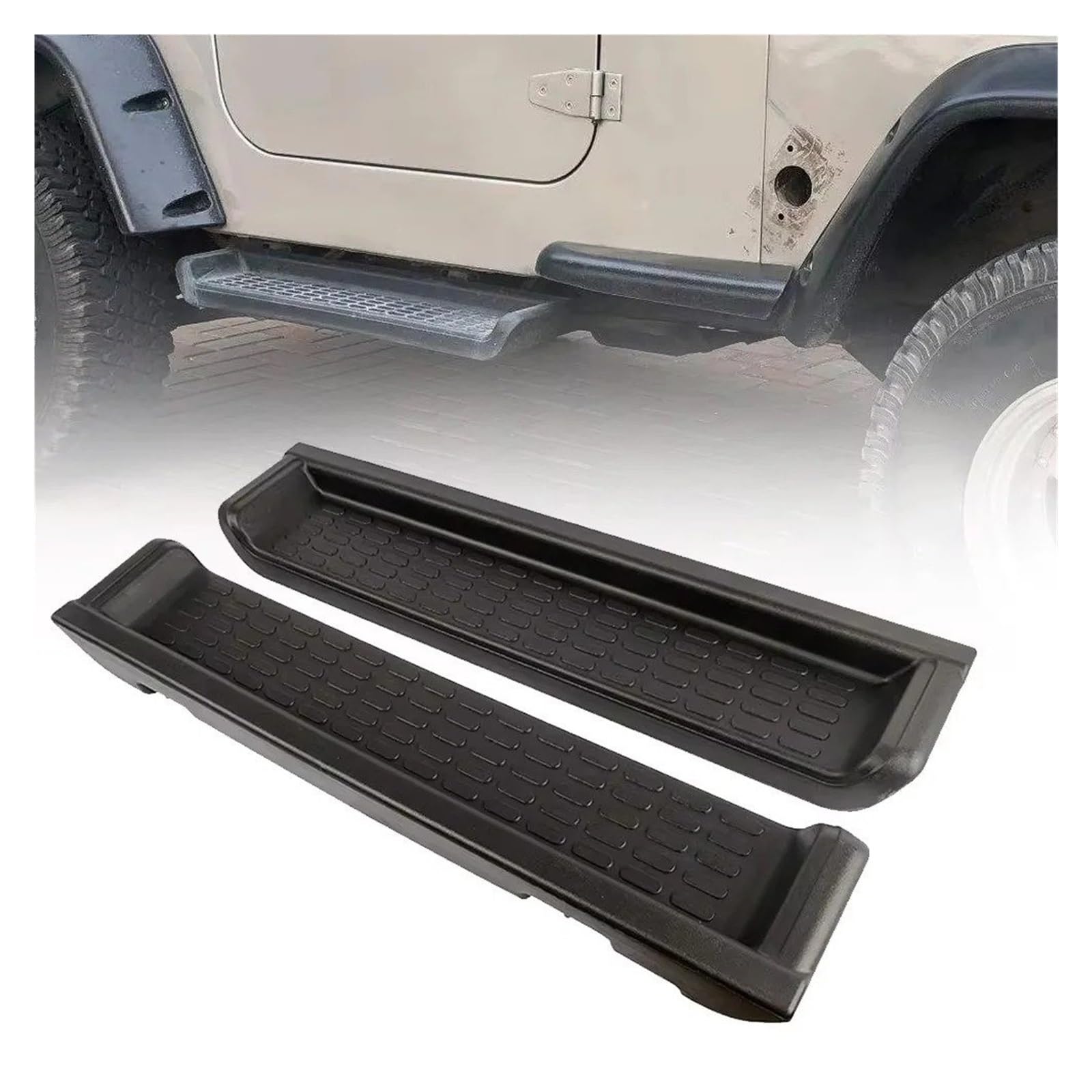 Seitenleisten Satz Für Jeep Für Wrangler TJ 2001 2002 2003 2004 2005 2006 2 Tür Trittbretter Seite Schritte Schritt Schienen Winglet Diffusor von MWCMAMBG