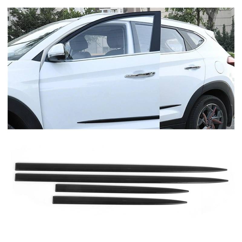 Seitenleisten Satz Universal 4PCS 3D Seite Auto Tür Schutz Weichen Streifen Körper Anti-kollision Anti-Scratch Dekoration Schutz Aufkleber Streifen Winglet Diffusor von MWCMAMBG