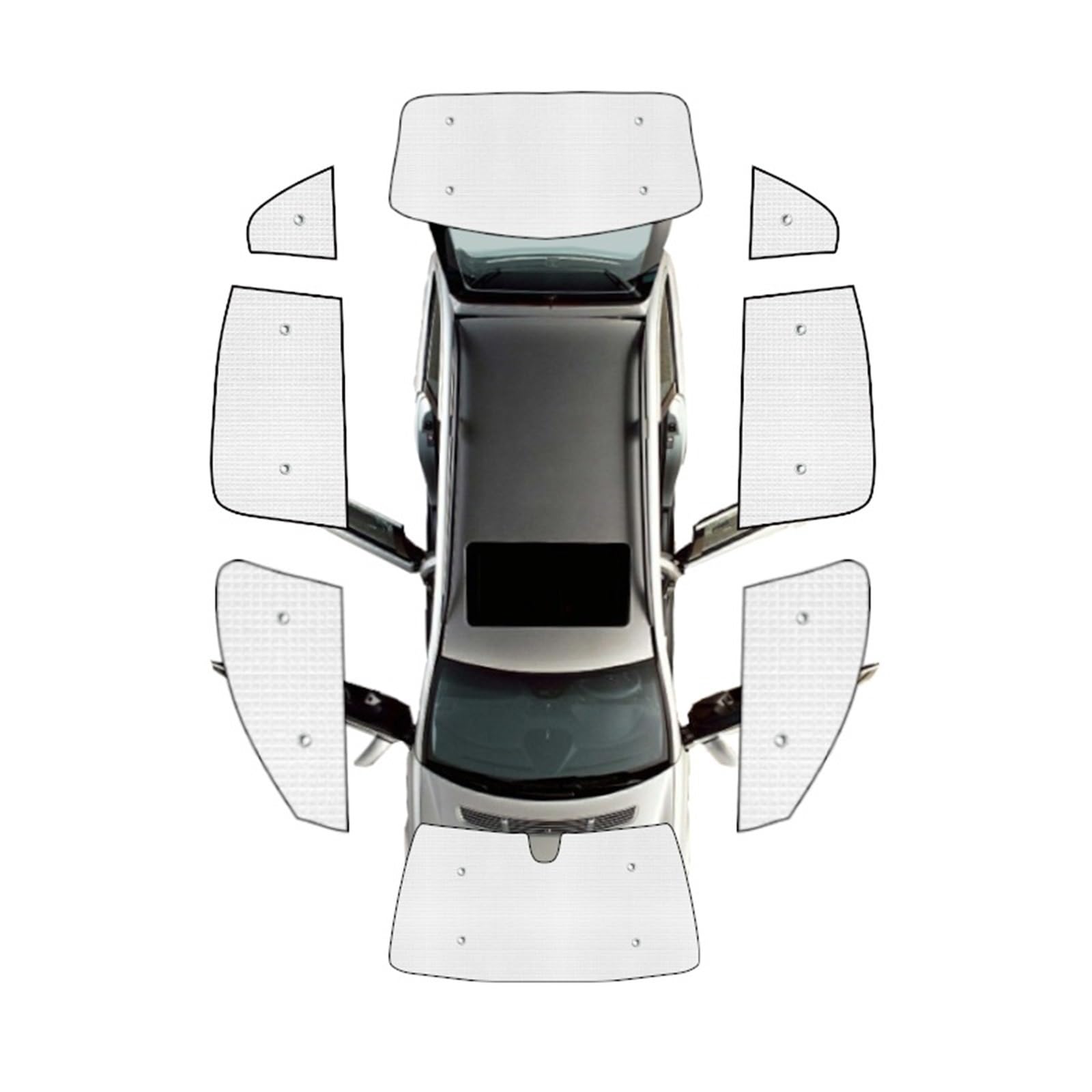 Sonnenblende Sonnenschutz Auto Anti-UV-Auto-Vollfenster-Schattierung Für Hyundai Für Santa Fe 2013~2017 DM Auto-Sonnenfenster-Visiere Sonnenschutz-Aufkleber Deckt Auto-Zubehör Ab(All Sunshades) von MWCMAMBG