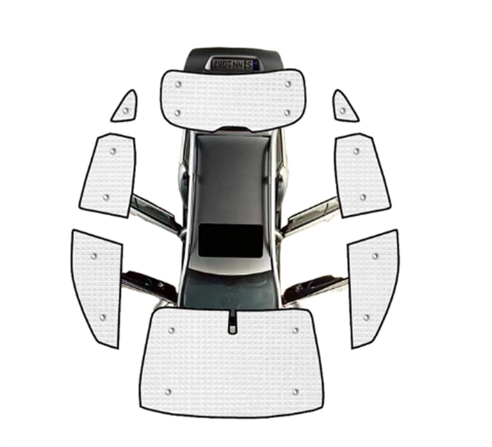 Sonnenblende Sonnenschutz Auto Anti-UV-Auto-Vollfenster-Schattierung Für Hyundai Für Santa Fe 2013~2017 DM Auto-Sonnenfenster-Visiere Sonnenschutz-Aufkleber Deckt Auto-Zubehör Ab(All Sunshades) von MWCMAMBG