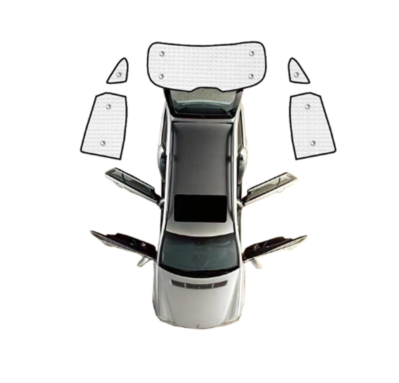 Sonnenblende Sonnenschutz Auto Anti-UV-Auto-Vollfenster-Schattierung Für Hyundai Für Santa Fe 2013~2017 DM Auto-Sonnenfenster-Visiere Sonnenschutz-Aufkleber Deckt Auto-Zubehör Ab(Rear sunshades) von MWCMAMBG