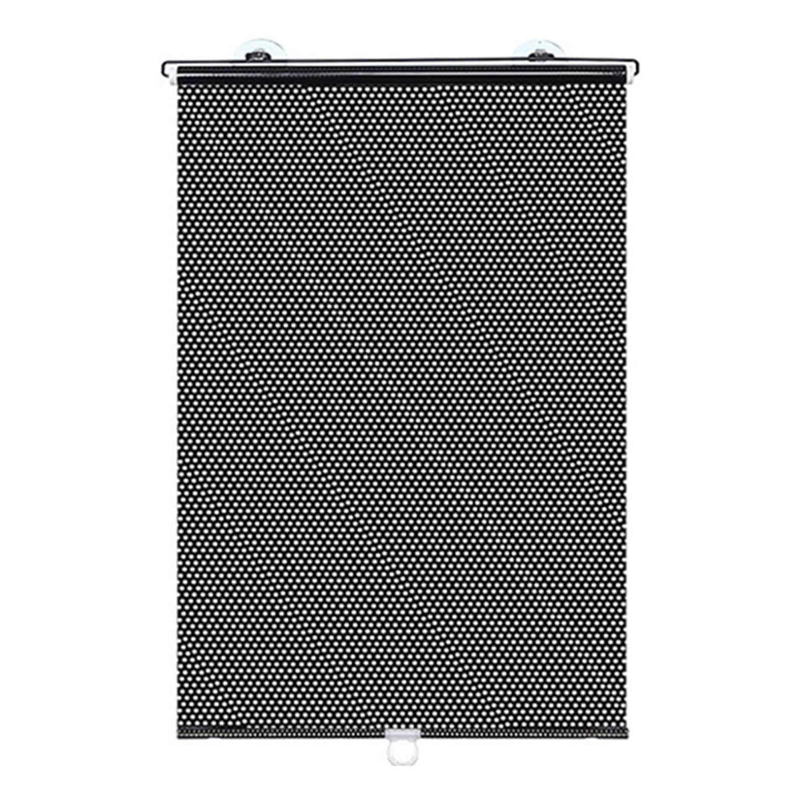 Sonnenblende Sonnenschutz Auto Auto-Sonnenschutz, Einziehbar, Für Auto-Windschutzscheibe, Sonnenschutz, Visiere, Klappblock-Abdeckung, Frontfenster-Zubehör, Universell, Schwarz, Grau(58x125cm) von MWCMAMBG