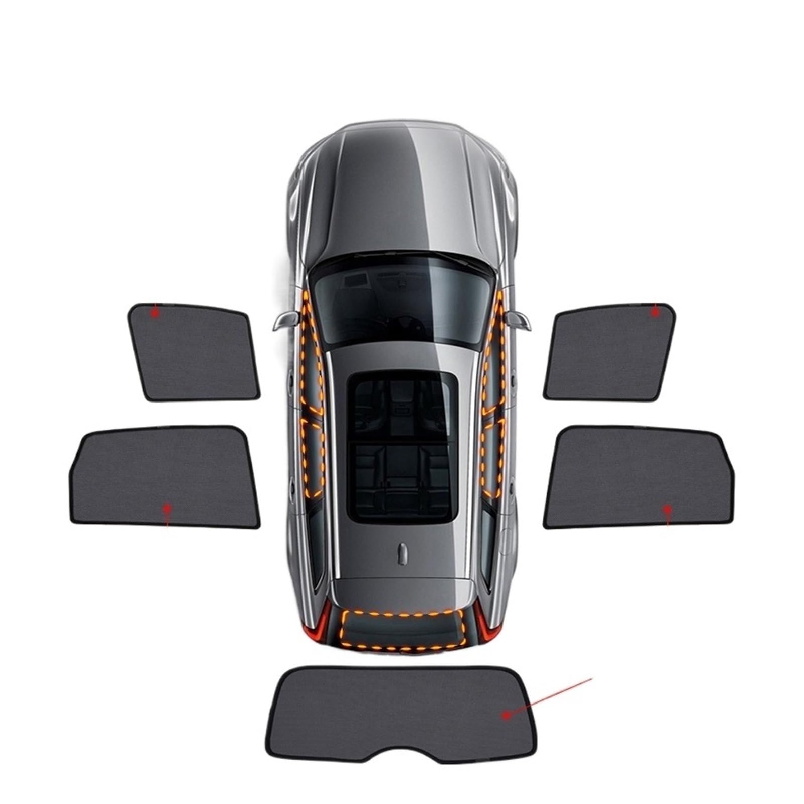 Sonnenblende Sonnenschutz Auto Für KIA Für Sportage Für QL 2015-2021 Auto Fenster Sonnenschutz UV Schutz Auto Vorhang Sonnenschutz Visier Net Mesh(5Pcs Sunshades) von MWCMAMBG