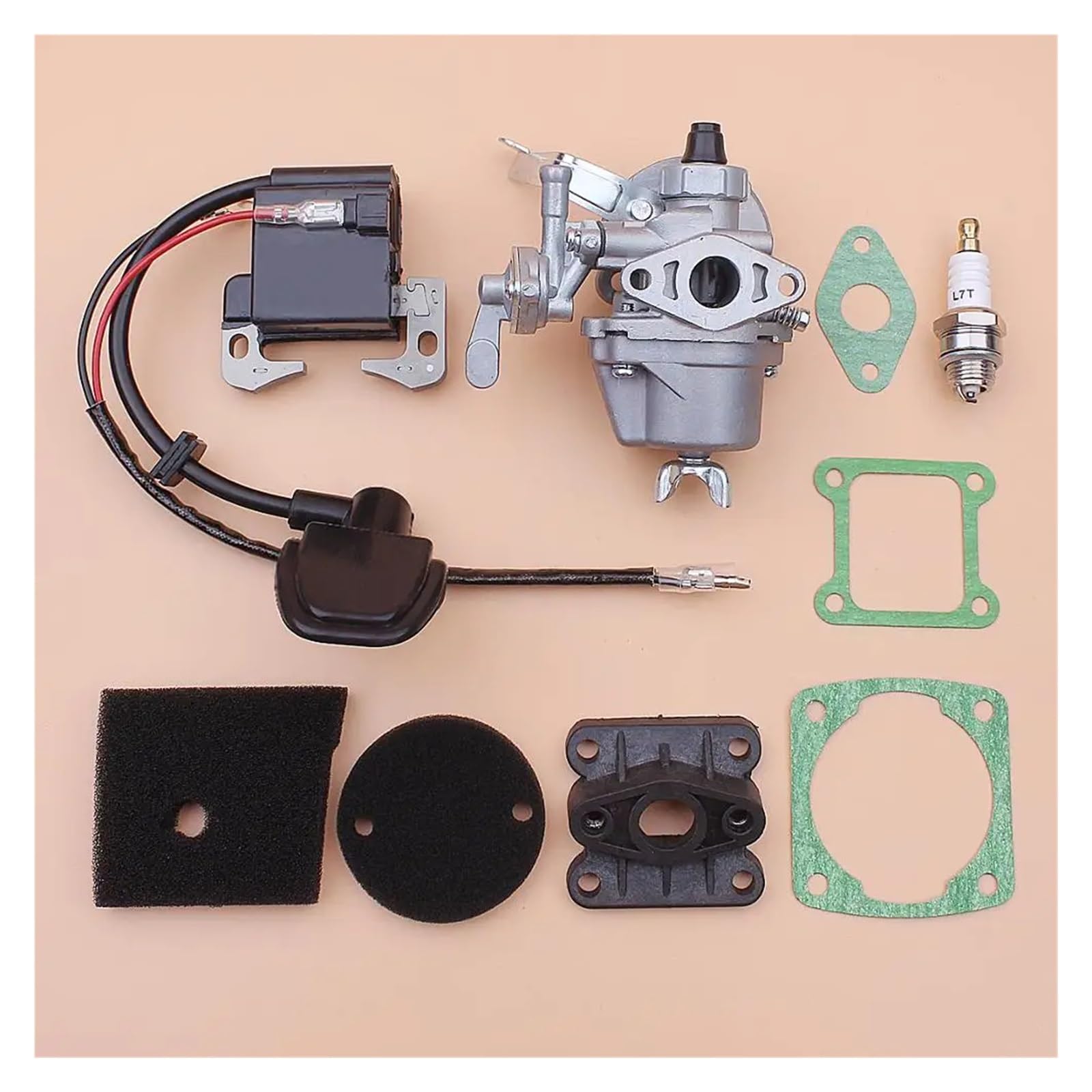 Zündungen Zündeinheit Zündspule Vergaser Zündspule Für Robin NB411 BG411 CG411 Luftfilter Element Ansaugkrümmer Dichtung Set Trimmer von MWCMAMBG