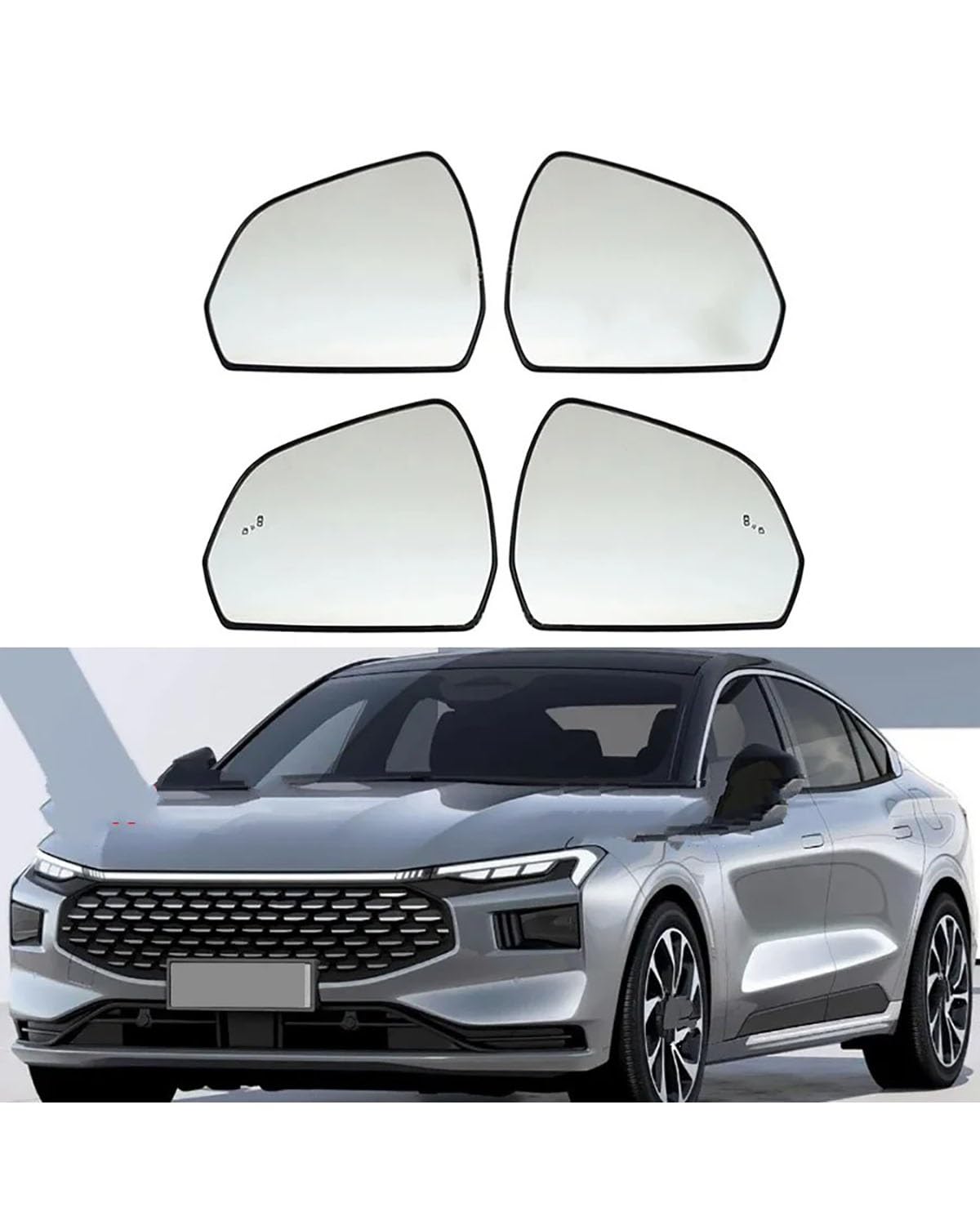 Außenspiegel Glas Für Ford Für Mondeo 2022 2023 Ersetzen Sie das Rückspiegelobjektiv außenseitiger reflektierender Glaslinsen mit beheizbarem toten Winkel Rückspiegelglas(1pcs right blind) von MXDDWLKJ