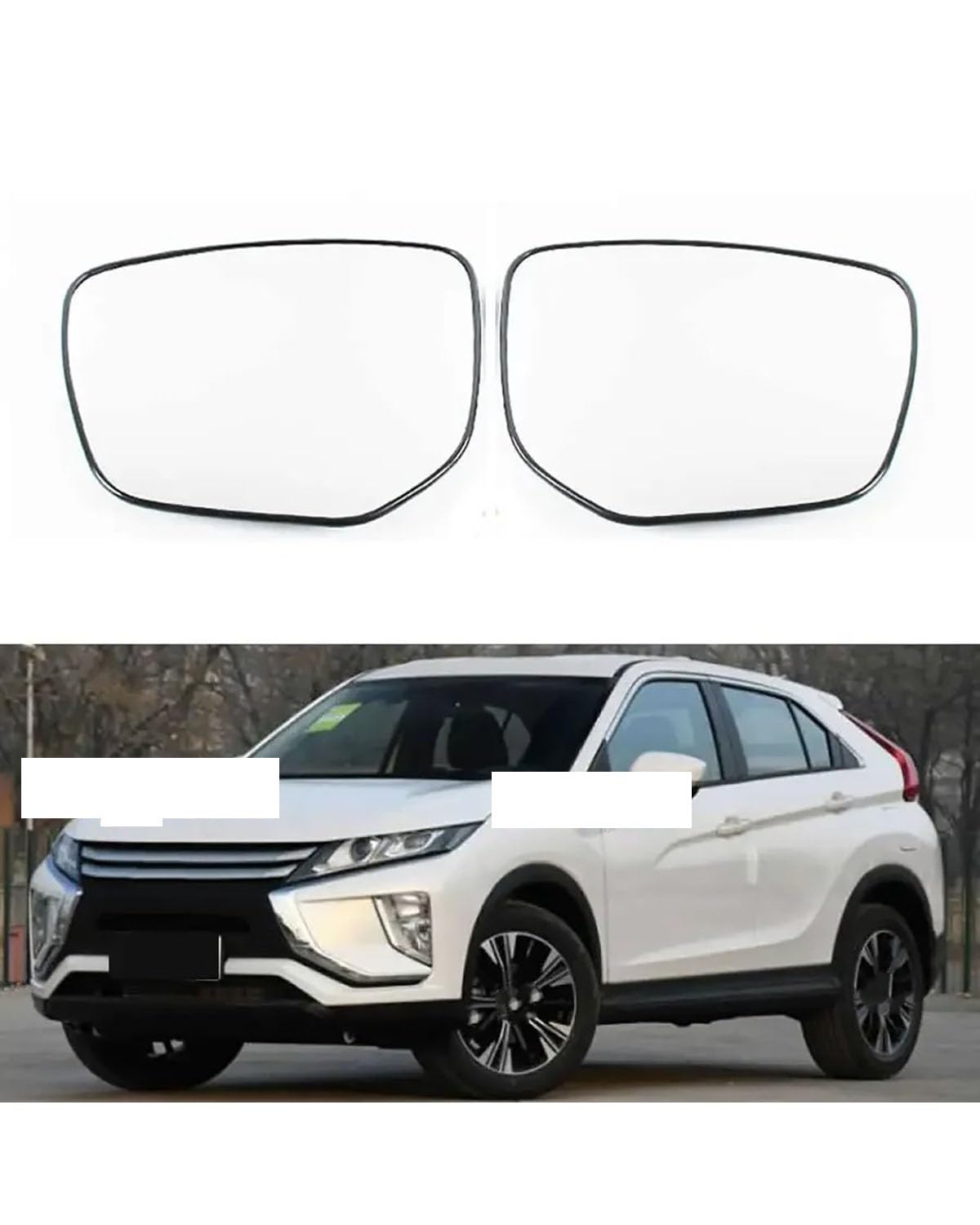 Außenspiegel Glas Für Mitsubishies 2018-2021 Autozubehör Ersetzen Sie Die Rückspiegellinsen Der Außenseite Mit Reflektierender Glaslinse Rückspiegelglas(A pair no heating) von MXDDWLKJ
