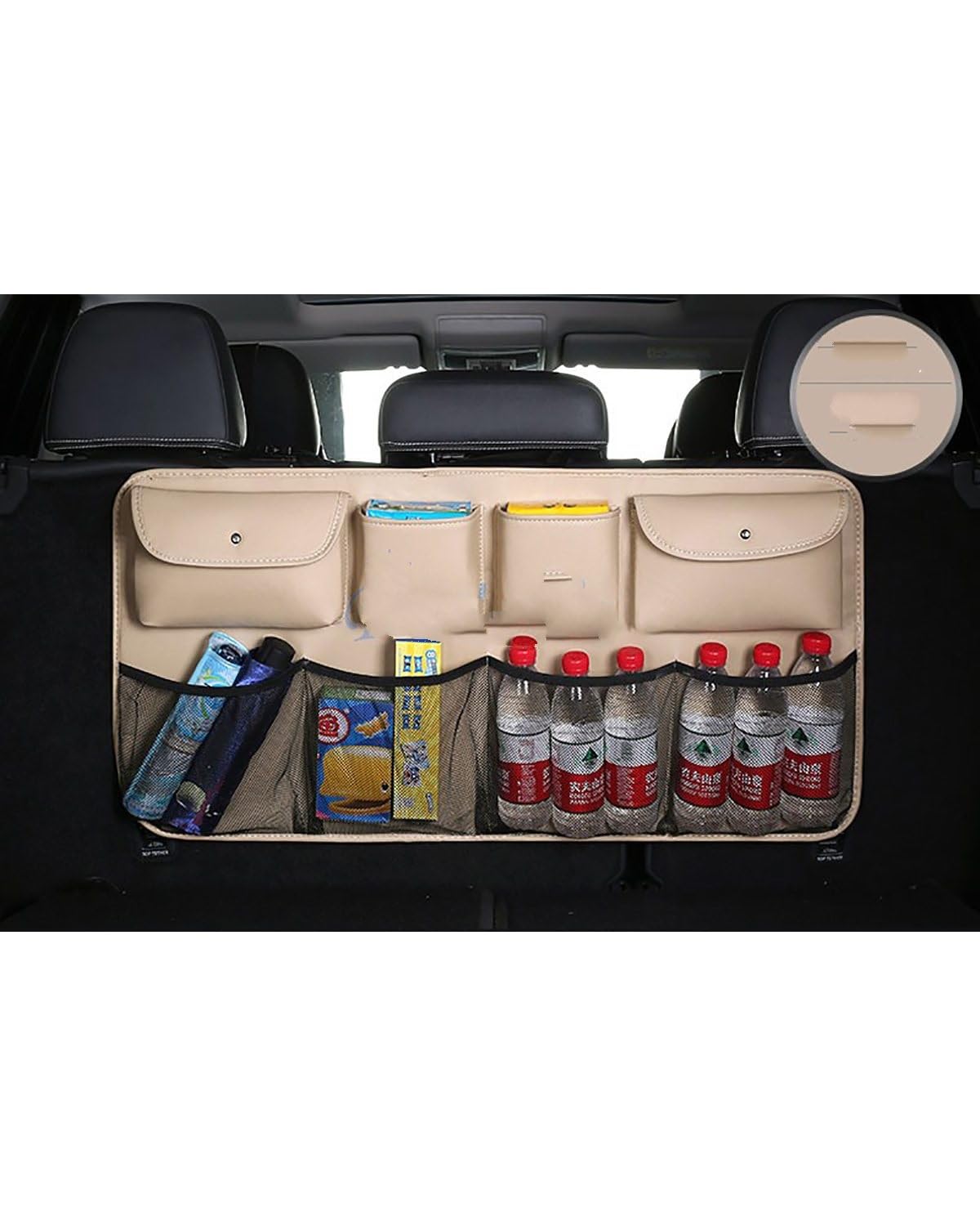 Auto Kofferraum Organizer Auto-Aufbewahrungstasche Mit Mehreren Hängenetzen Für X1 Für X3 Für X4 Für X5 Für X6 Für X7 E84 F48 F39 E83 F25 G01 F26 Auto Aufbewahrungsnetz(Black) von MXDDWLKJ