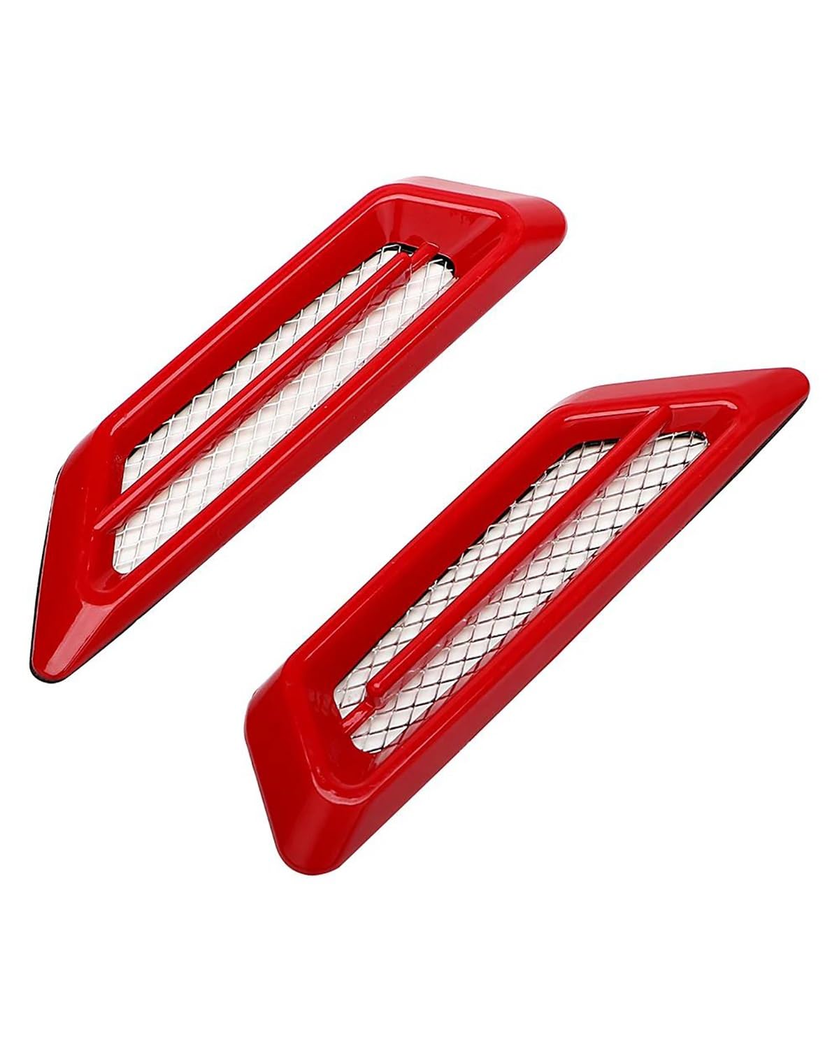 Auto Lufteinlass Auto Falsche Luftauslass Dekoration Aufkleber Universal Side Mesh Cover Hai Kiemen 1 Paar Auto Aufkleber Haube Motorhaube Entlüftungsblende Abdeckung(Red) von MXDDWLKJ