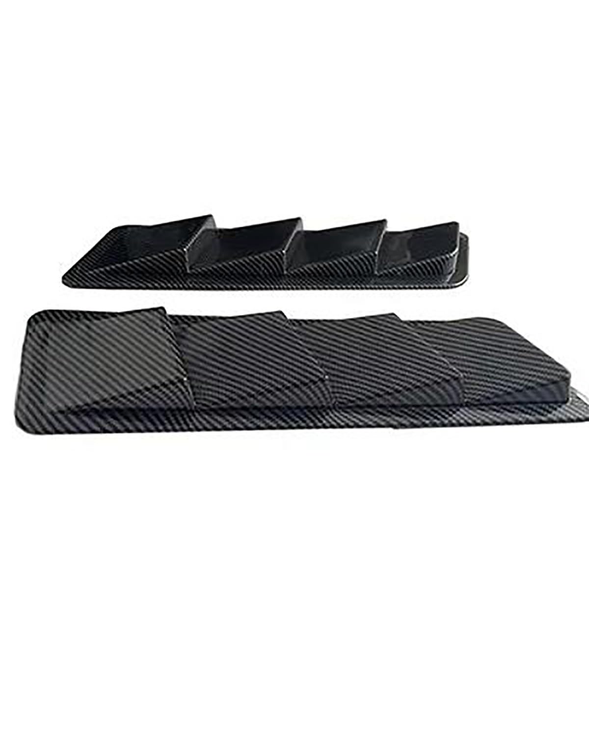 Auto Lufteinlass Universal Auto Air Intake Scoop Motorhaube Vent Louver Kühlung Panel Trim Set Entlüftungsblende Abdeckung(2pcs Carbon Fiber) von MXDDWLKJ