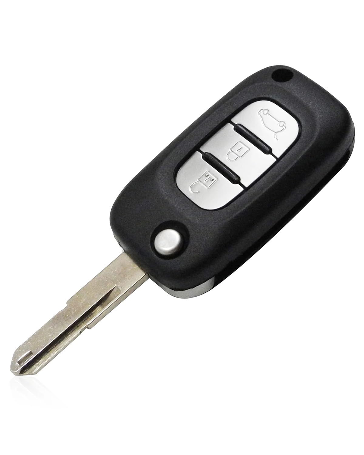 Funkschlüsseletui 2/3 Tasten Remote Flip Klapp Auto Schlüssel Shell Fall Fob Für Clio 3 Für Megane 3 Für Kangoo Für Modus Autoschlüsseletui(3B with 206) von MXDDWLKJ