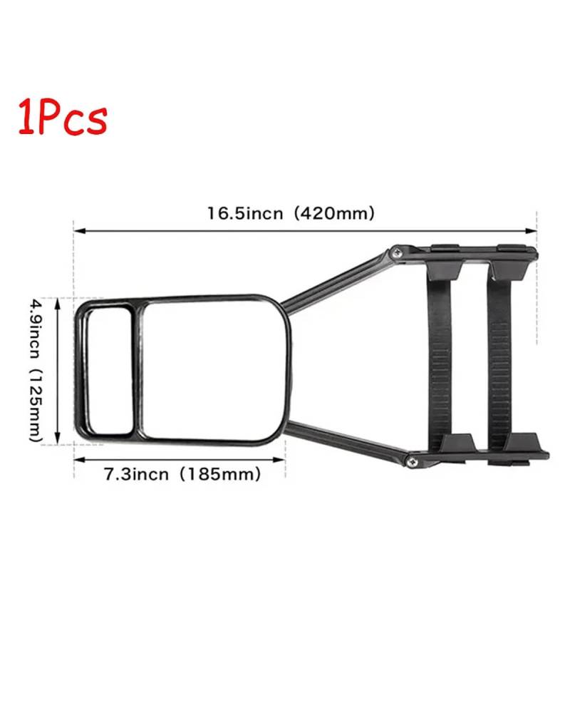 universal Außenspiegel Für Caravan Trailer Auto Abschleppen Spiegel Einstellbare Schlepptau Spiegel Verlängerung Strap Rückansicht Seiten Spot Blind Konvexen Lkw Zusatzspiegel(1pcs) von MXDDWLKJ