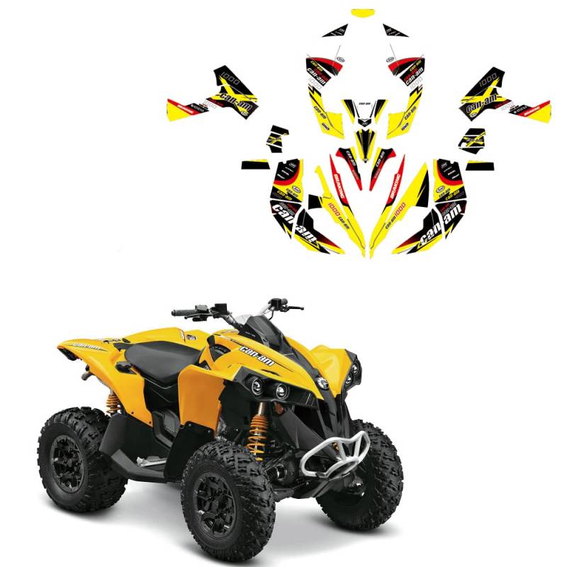 DST0858 Custom Motorcross MXP Aufkleber ATV UTV Decals Graphics Kit für Can-am Renegade 500 800r 800x 1000 von MXP