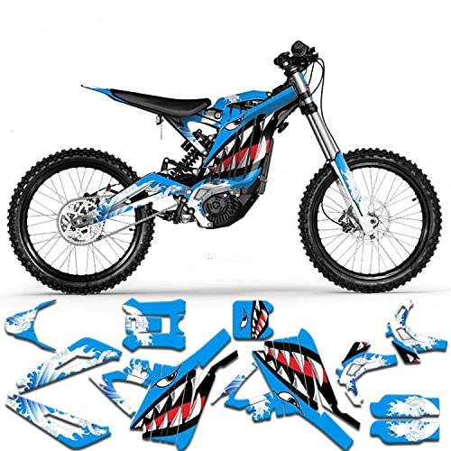 MXP Graphics Custom Aufkleber-Set für Sur-Ron Light Bee X Light Bee S Geländemotorrad Dirt Bike (Blau, Light Bee X (KKE mit Stoßdämpfung) von MXP