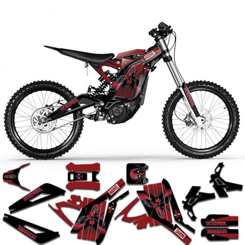 MXP Graphics Custom Aufkleber-Set für Sur-Ron Light Bee X Light Bee S Geländemotorrad Dirt Bike (Rot, Light Bee X (Schnelligkeit mit Stoßdämpfung) von MXP