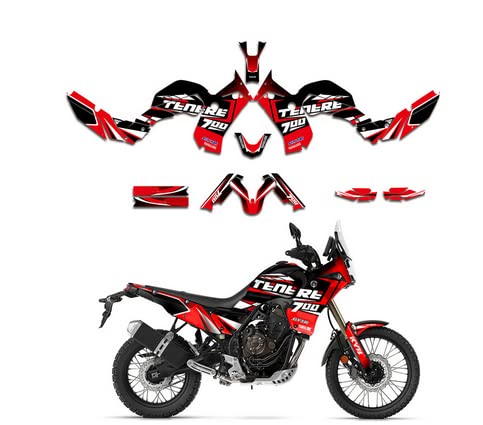 MXP Motorrad-Aufkleber, Decals für Yamaha TENERE 700 T7 2019 2020 2021, Rot von MXP
