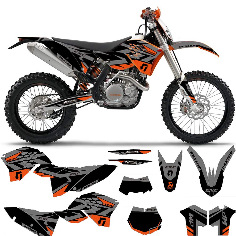 MXP graphics dirt bike EXC decal Graphic kit Compatible with KTM 450 250 125 200 300 350 525 sxf sx 2007-2010 and exc xcf exc-f xcw 2008 2009 2010 2011 (101 8) von MXP