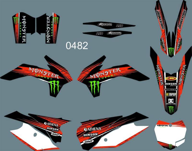 MXP Graphic 3M Dirt Bike Aufkleber Grafik-Set passend für EXC 2008 2009 2010 2011 (0786) von MXP