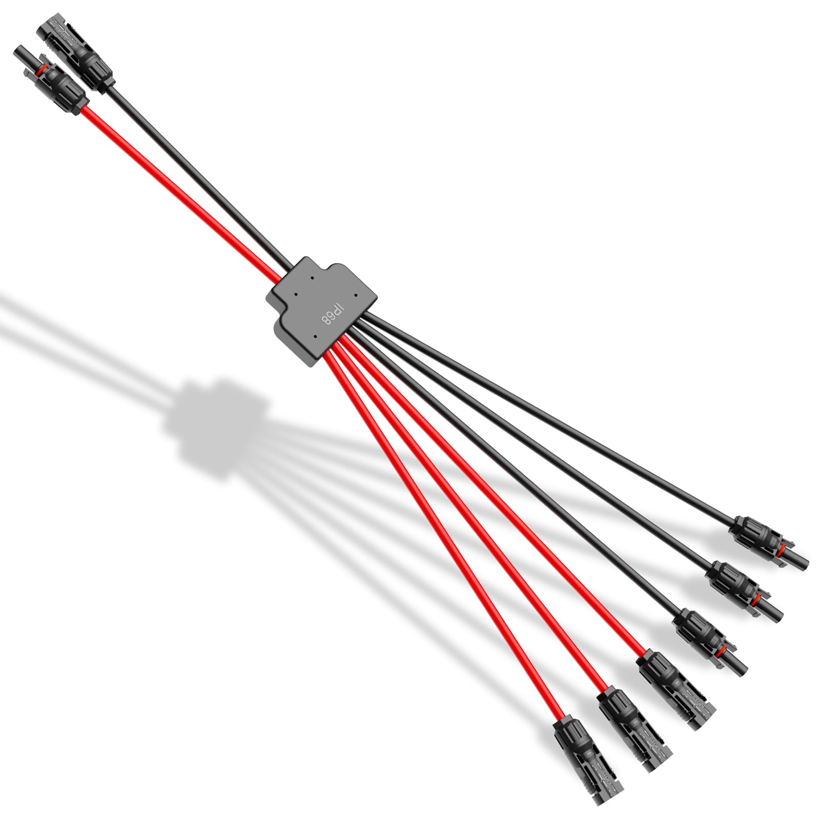 MXRPV Solar-Anschlusskabel, Solar-Panel Y Zweig Parallelverbinder, 30A 1000V 6mm² 2 bis 6 Splitter Solar-Panel-Steckverbinder Verlängerungskabel Solarkabel Stecker,Solarpanel-Anschlusskabel (2 bis 6) von MXRPV