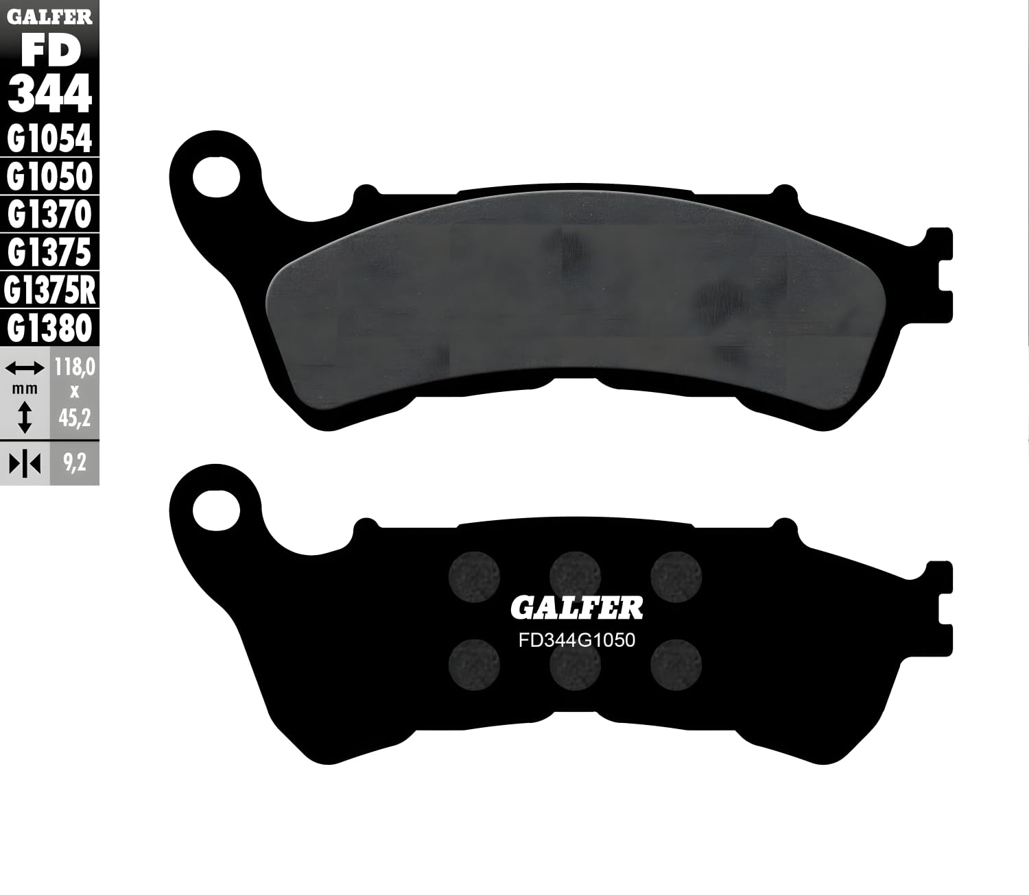 Bremsbeläge Galfer FD344G1050 Semi-Metall SCOOTER vorne 9,2mm für Honda SH i, Suzuki UH Burgman S-Wing UX Sixteen R 125 ccm von MXT