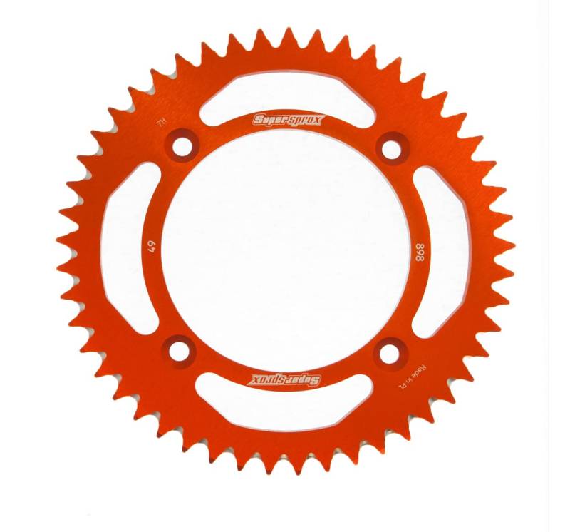 Kettenrad Supersprox 428 LK 132,0mm Ø 110mm 49Z 4-Loch Aluminium orange von MXT