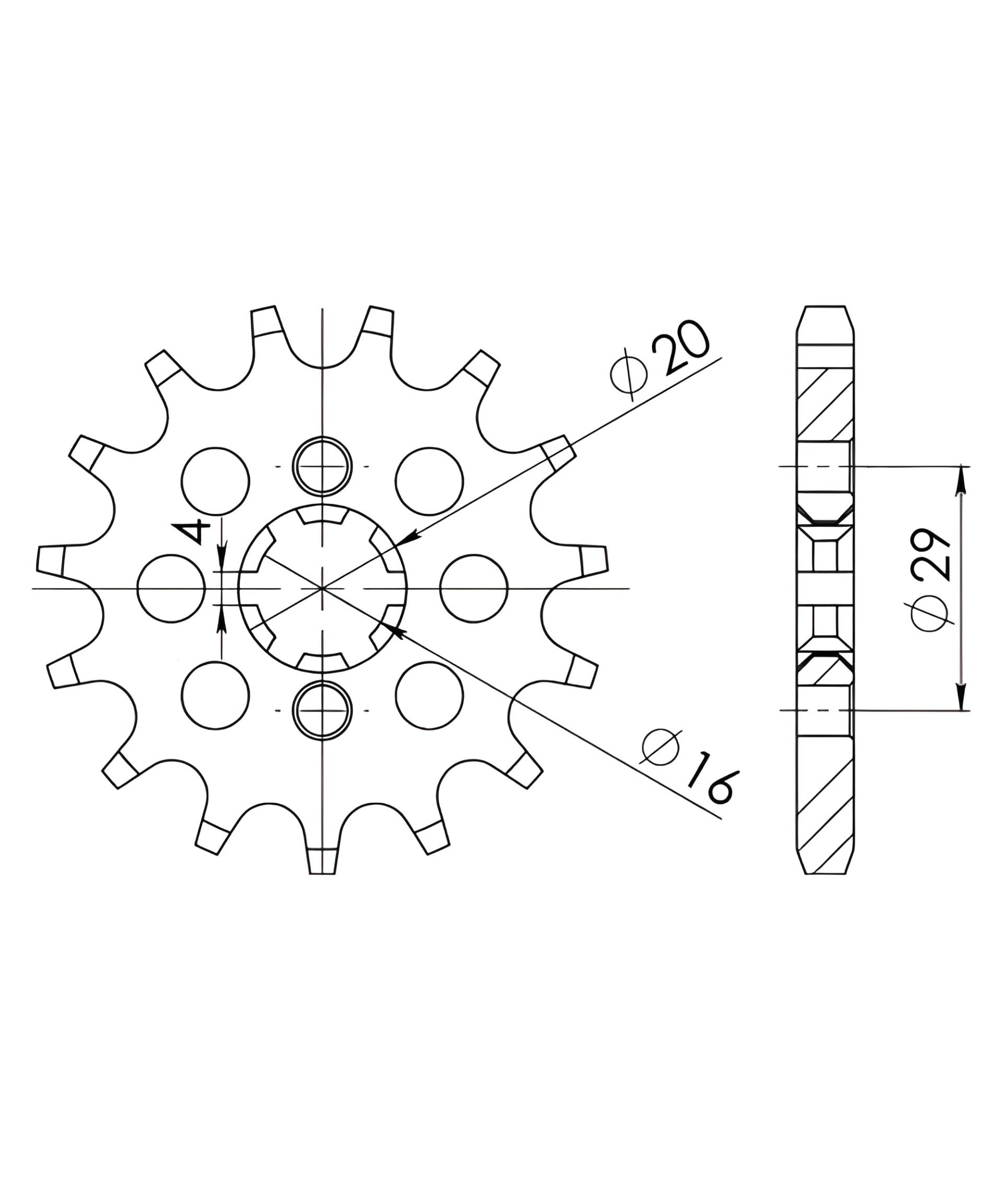 Ritzel Supersprox 428 14Z von MXT