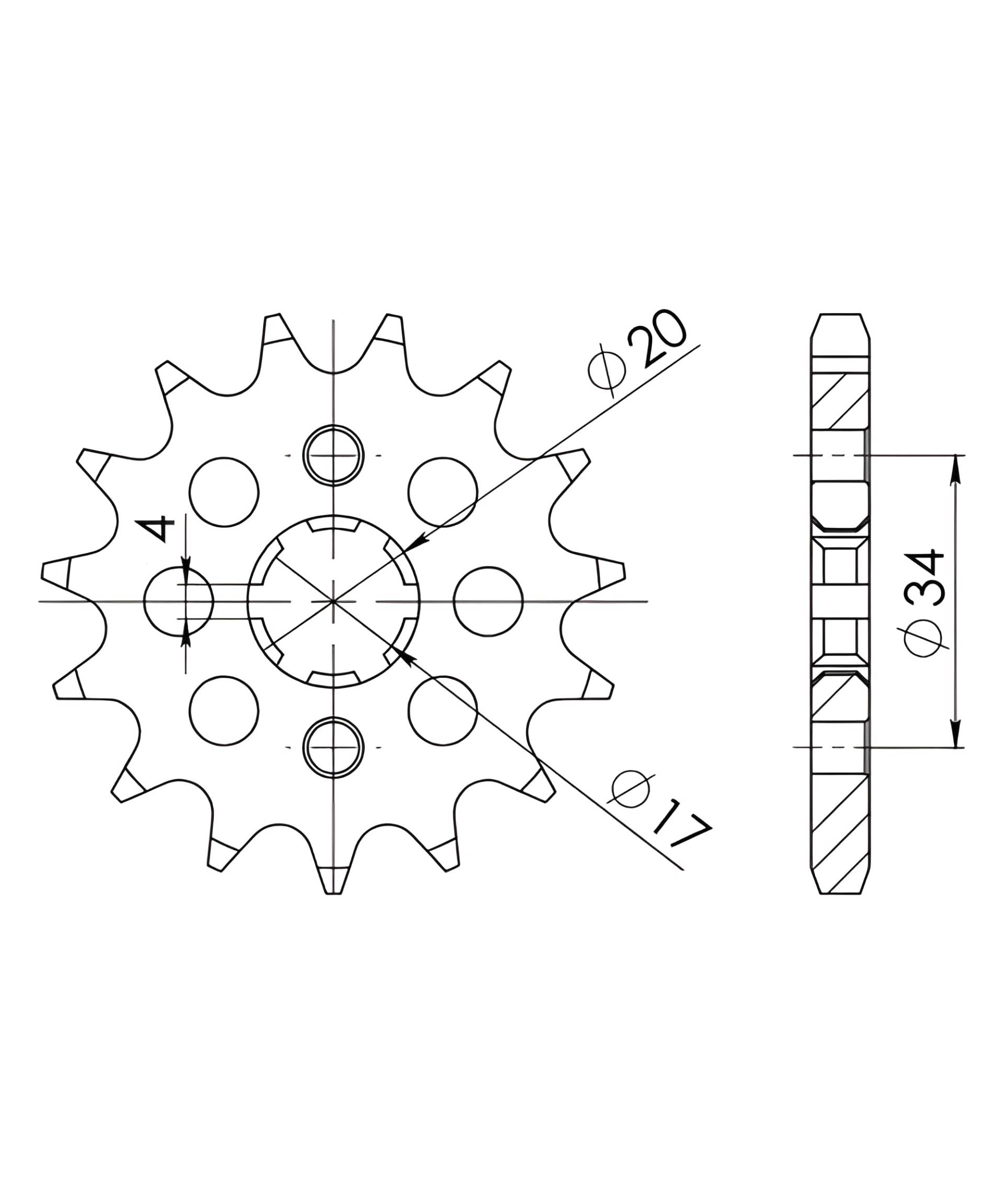 Ritzel Supersprox 428 14Z von MXT