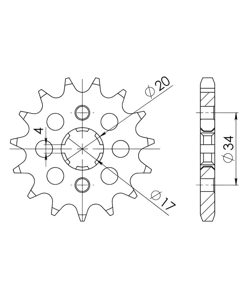 Ritzel Supersprox 428 14Z von MXT