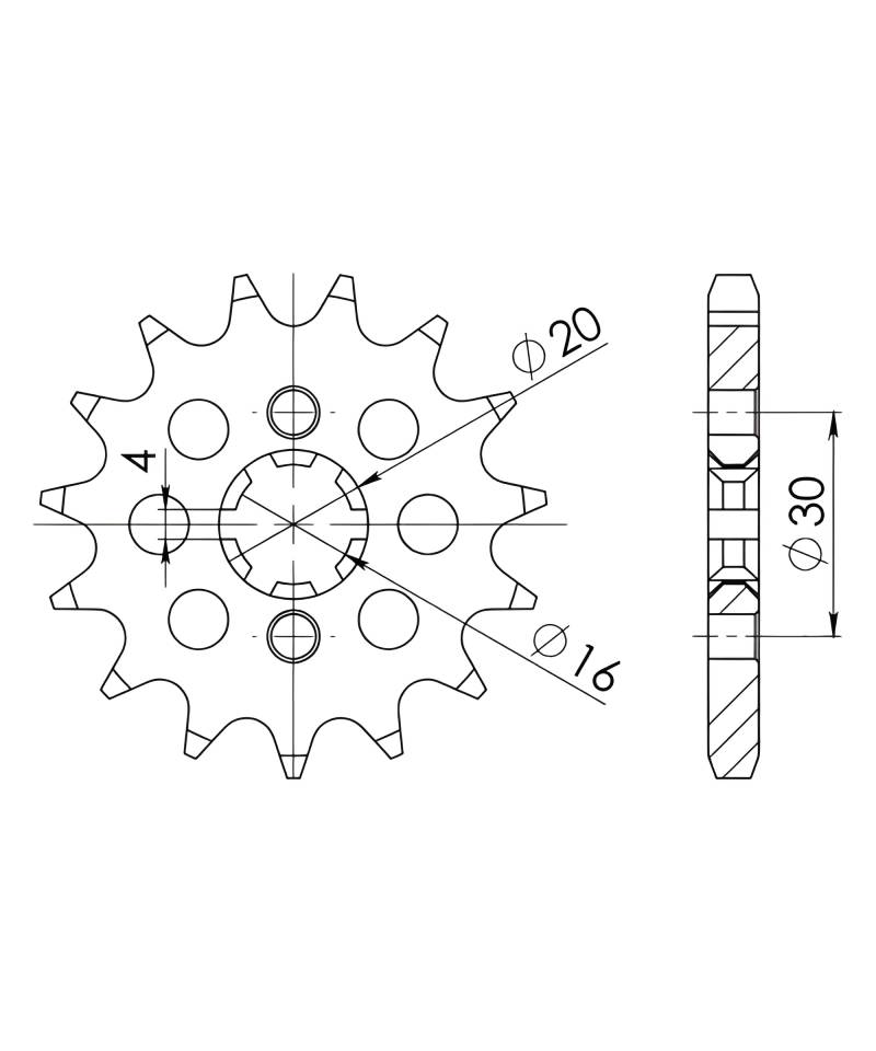 Ritzel Supersprox 428 16Z von MXT