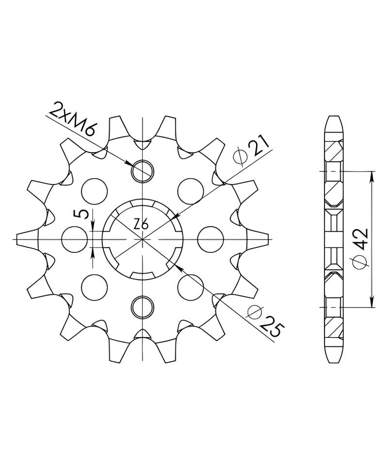 Ritzel Supersprox 520 14Z von MXT