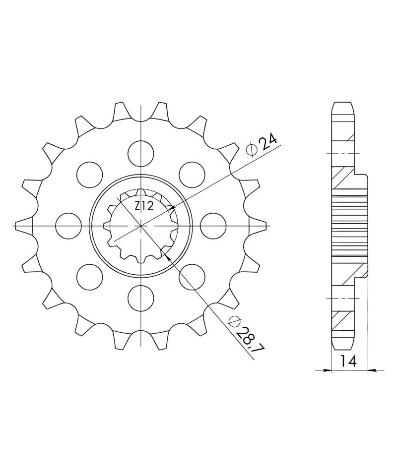 Ritzel Supersprox 530 17Z von MXT