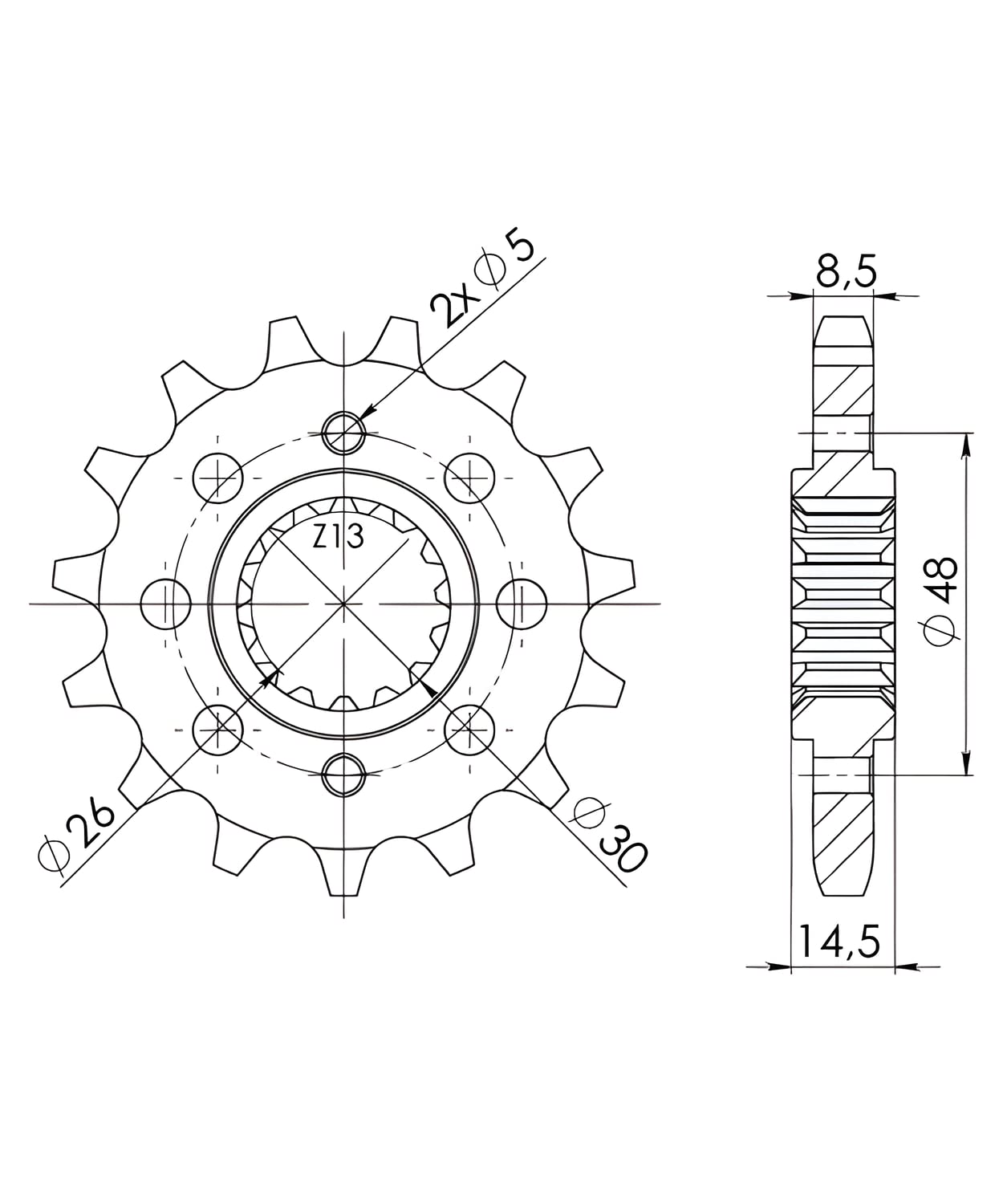 Ritzel Supersprox 530 18Z von MXT