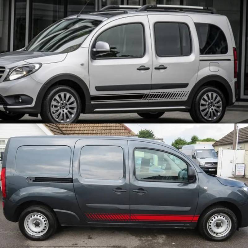 Autoaufkleber für Mercedes Benz Citan W415 T-Klasse, für Nissan Townstar NV250, für Renault Kangoo Van Grafik Streifen Auto Vinyl Aufkleber von MXYDDP