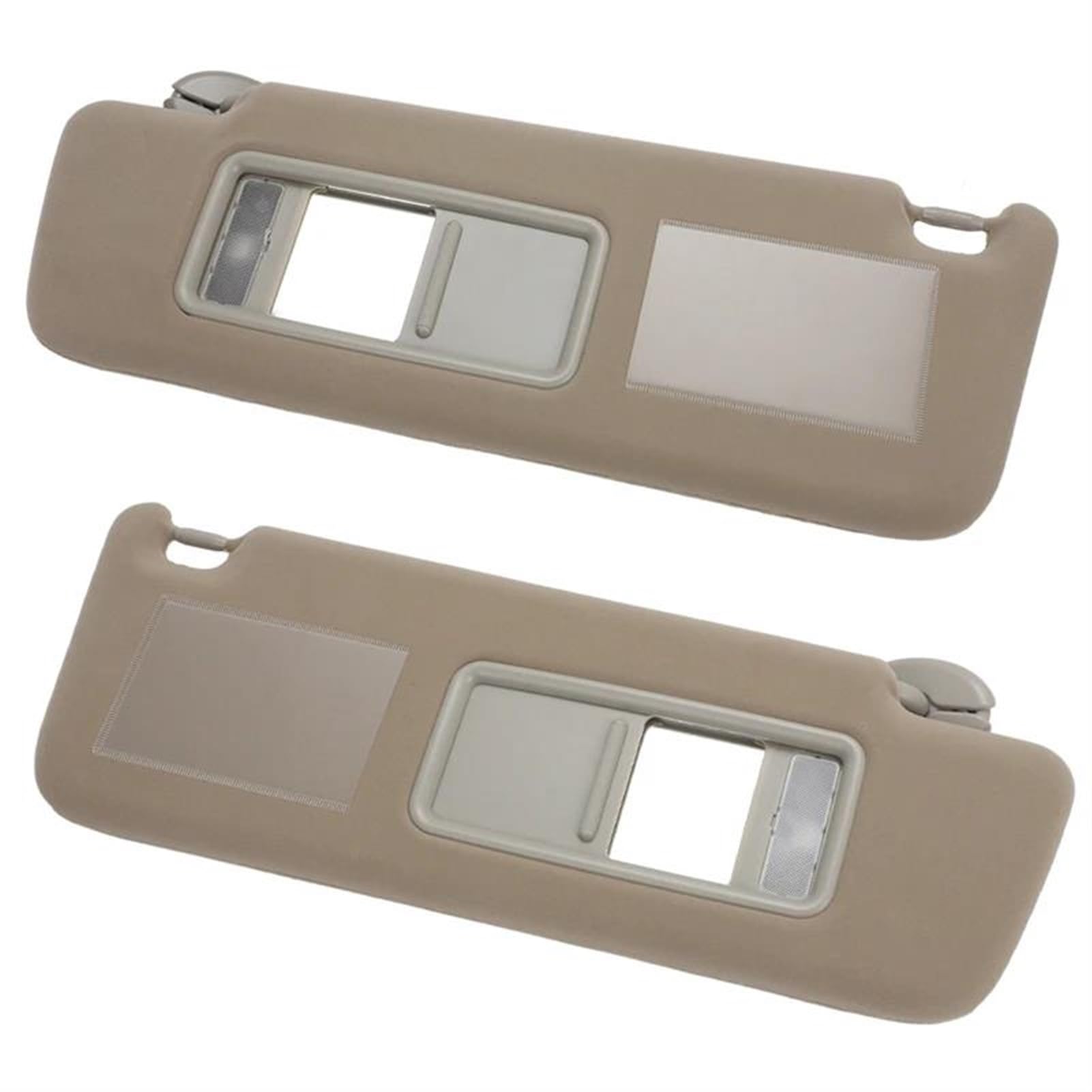 Für Toyota Land Cruiser J12 2002-2009 74310-6A020 Sonnenblende Sonnenschutzdach Sonnenschirm Sonnenblende Fahrer Beifahrerseite Sonnenblende Mit Lampe(Beige,Pair) von MXYDDP