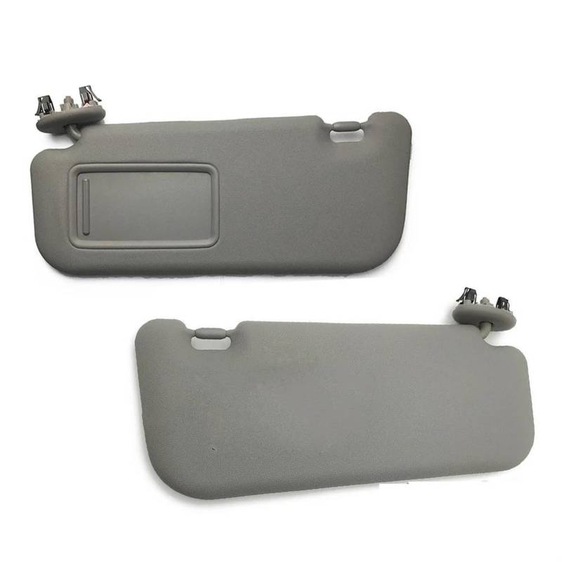 Für Toyota Yaris 2008-2013 Autoinnenraum Linke Sonnenblende Sonnenschutz Sonnenschutz Sonnenblende Mit Make-up-Spiegel Dunkelgrau(Pair) von MXYDDP